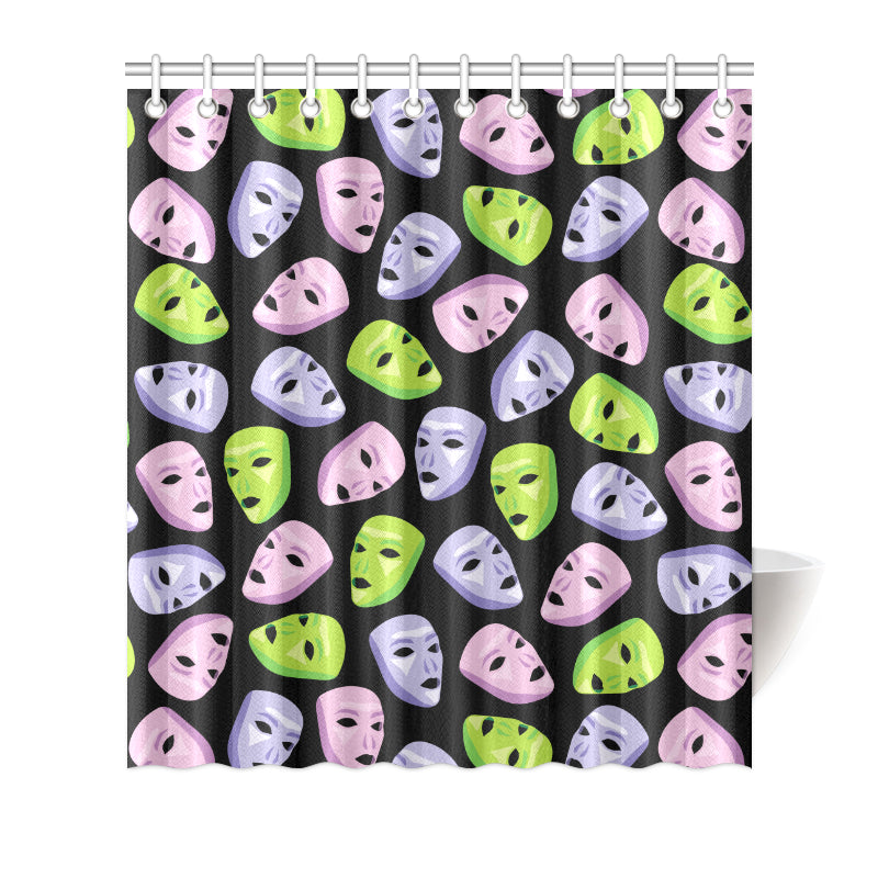 Acting Mask Pattern Print Design 04 Shower Curtain