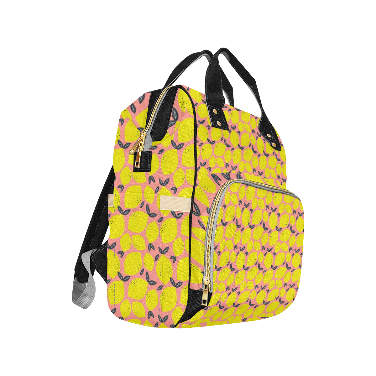 Lemon Pattern Print Design LM03 Diaper Bag Backpack