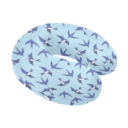 Swallow Bird Pattern Print Design 06 U-Shaped Travel Neck Pillow