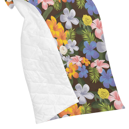Plumeria Pattern Print Design PM03 Premium Quilt