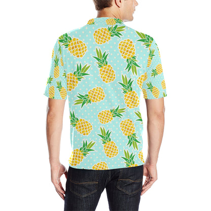 Pineapple Pattern Print Design PP01 Men Polo Shirt