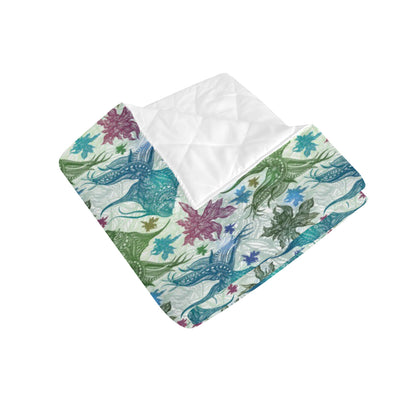 Angelfish Tribal Pattern Print Design 01 Premium Quilt