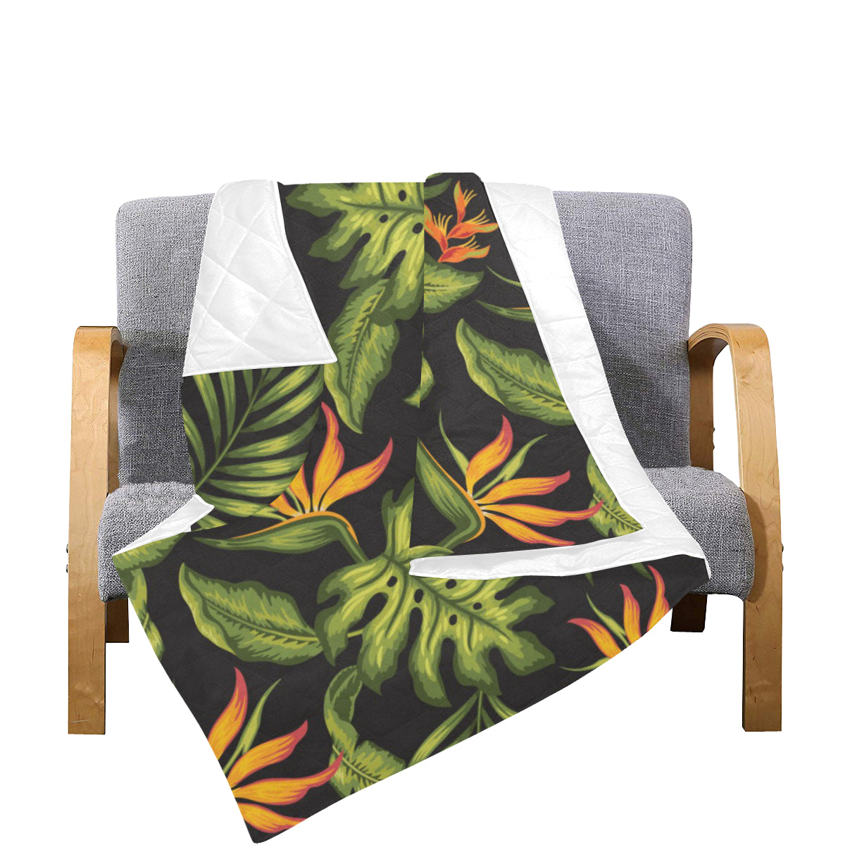 Bird Of Paradise Pattern Print Design BOP013 Premium Quilt