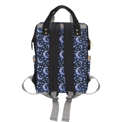 Celestial Moon Pattern Print Design 03 Diaper Bag Backpack