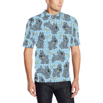 Schnauzers Pattern Print Design A02 Men Polo Shirt