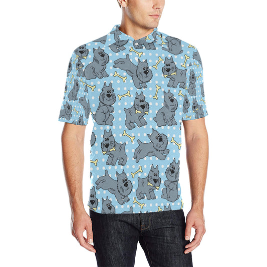 Schnauzers Pattern Print Design A02 Men Polo Shirt