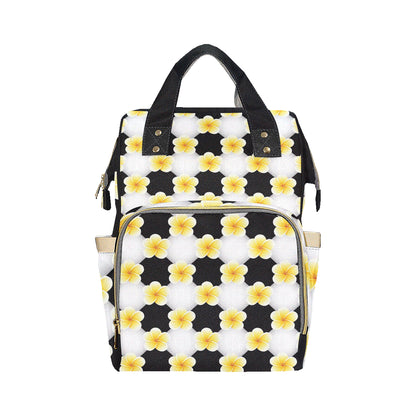 Plumeria Pattern Print Design A04 Diaper Bag Backpack