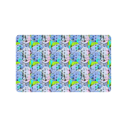 Elephant Art color Print Pattern Rubber Doormat