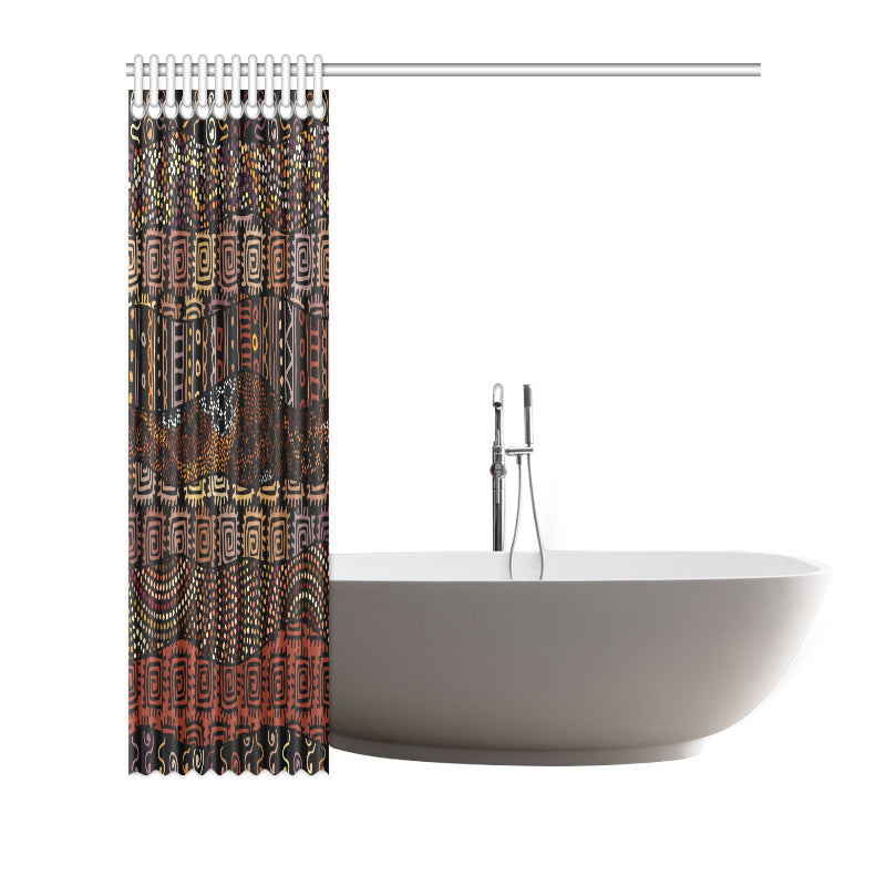 African Pattern Print Design 07 Shower Curtain