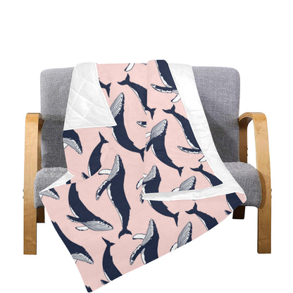 Humpback Whale Pattern Print Design 02 Premium Quilt