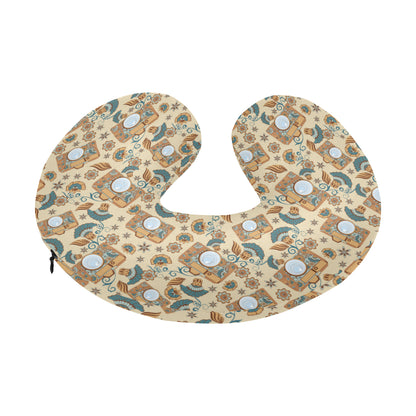 Camera Pattern Print Design 05 U-Shaped Travel Neck Pillow