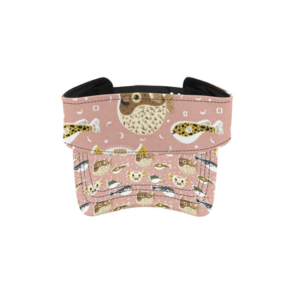 Fugu Cute Pattern Print Design 01 Unisex Sun Visor
