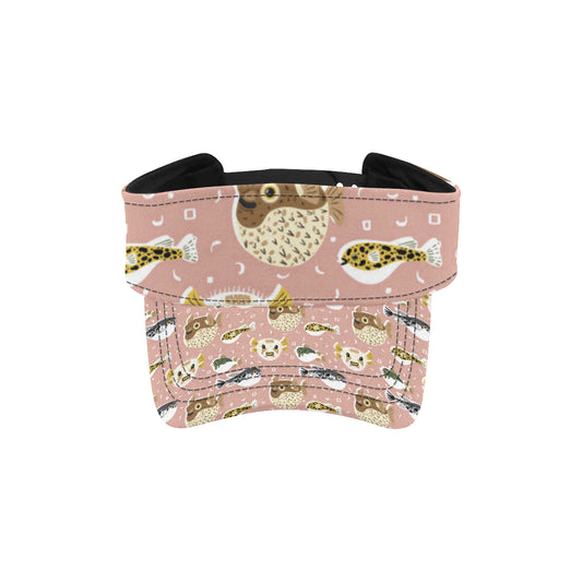 Fugu Cute Pattern Print Design 01 Unisex Sun Visor