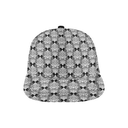 Lotus Mandala Print Pattern Snapback Cap