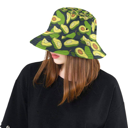 Avocado Pattern Print Design AC013 Unisex Bucket Hat