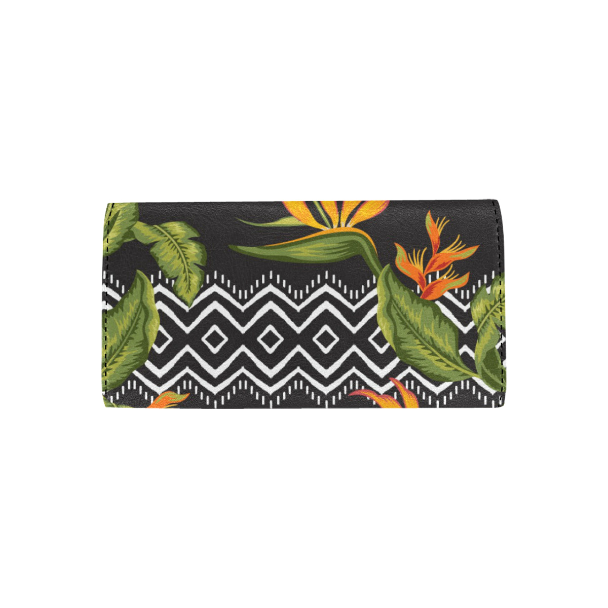 Bird Of Paradise Pattern Print Design BOP07 Women's Trifold Wallet