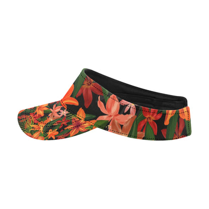 Amaryllis Pattern Print Design AL05 Unisex Sun Visor