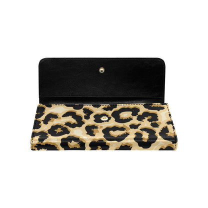 Jaguar Skin Pattern Print Design 02 Women's Trifold Wallet