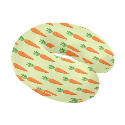Carrot Pattern Print Design 02 U-Shaped Travel Neck Pillow