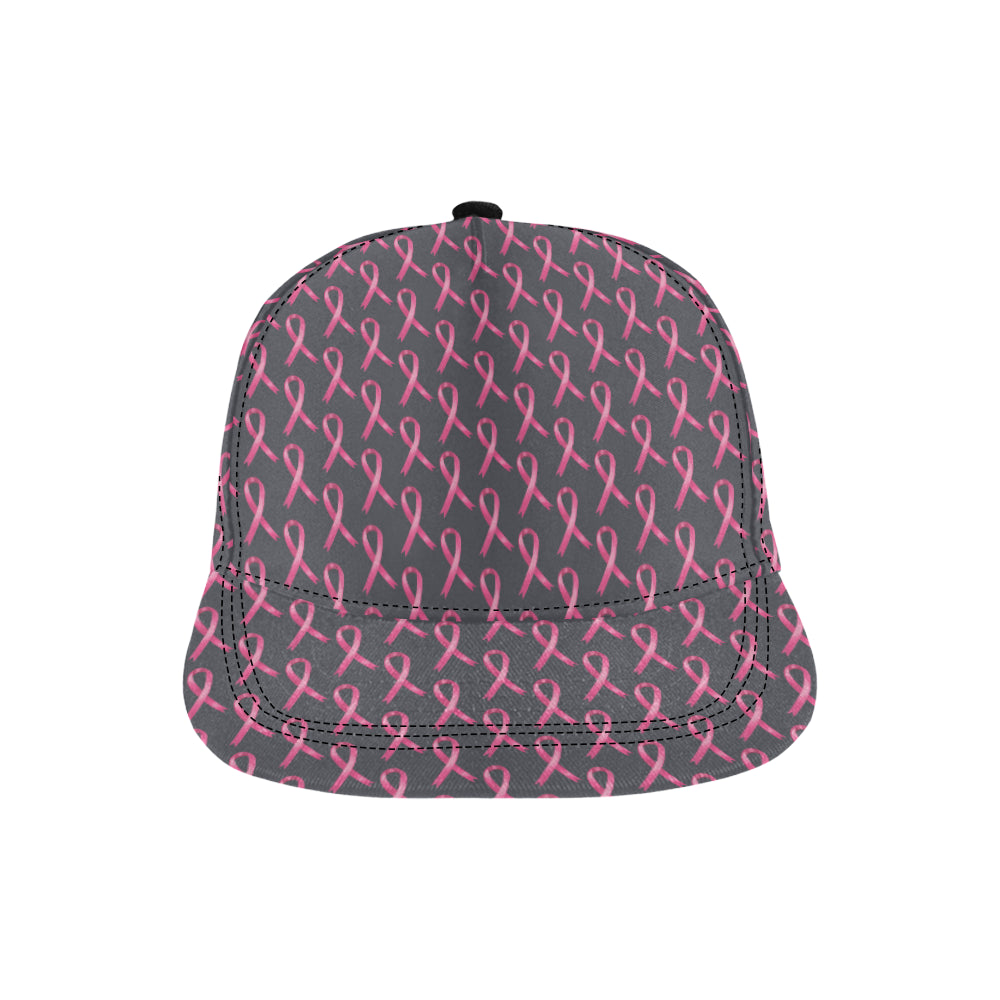 Breast Cancer Awareness Pattern Snapback Cap