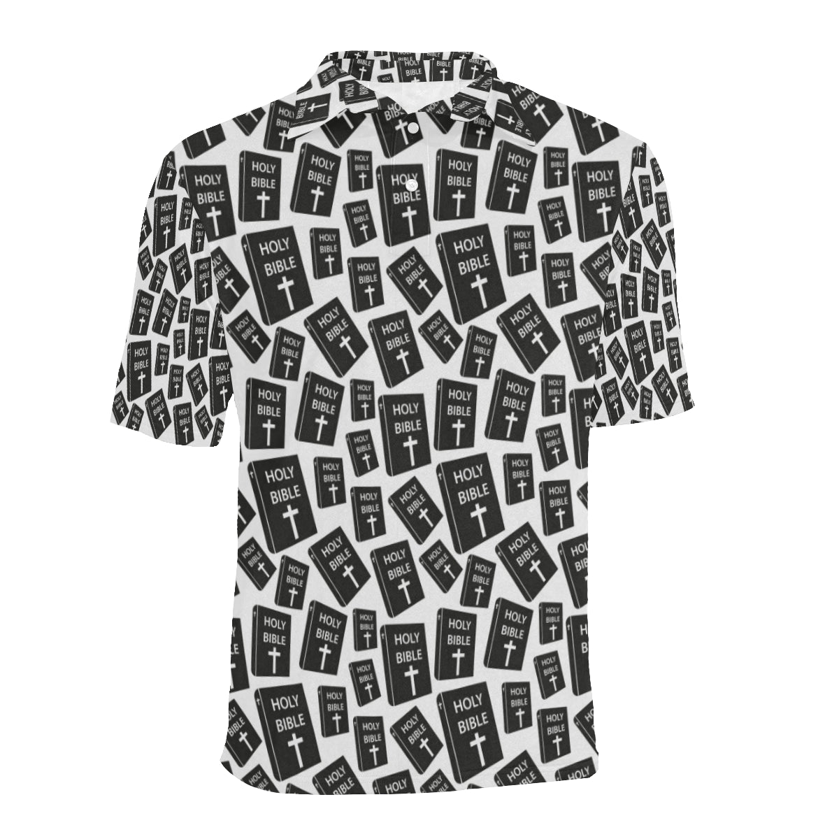 Christian Holy Bible Book Pattern Men Polo Shirt