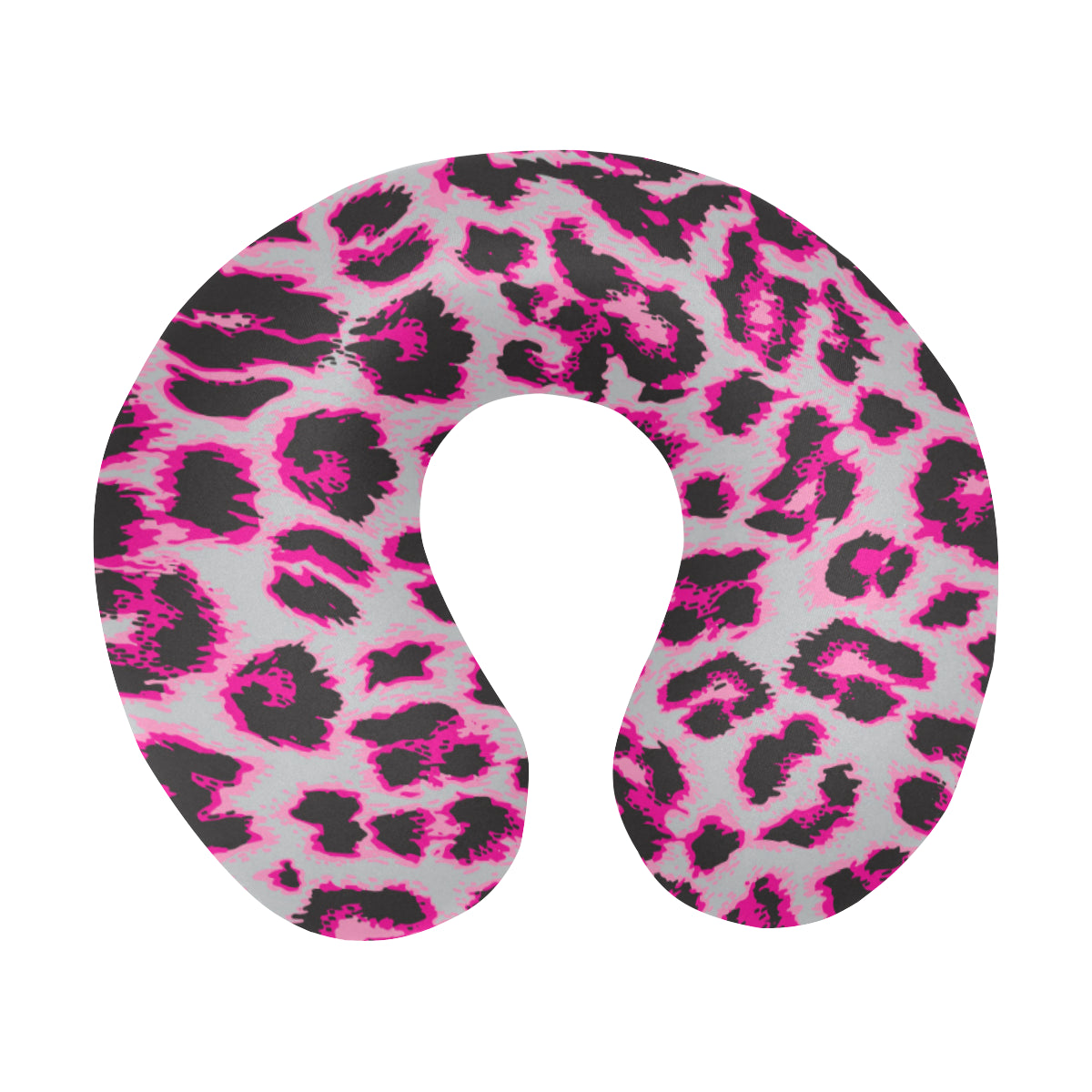 Leopard Pattern Print Design 02 U-Shaped Travel Neck Pillow