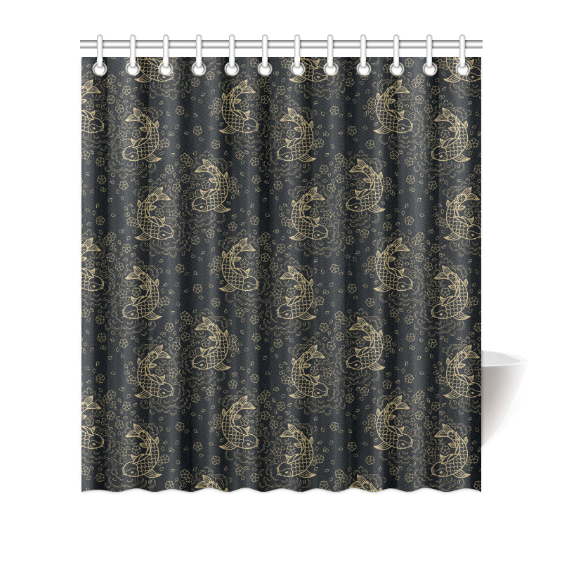 KOI Fish Pattern Print Design 02 Shower Curtain