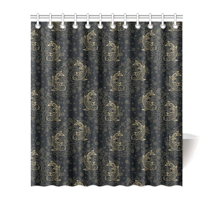 KOI Fish Pattern Print Design 02 Shower Curtain