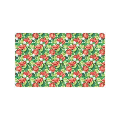 Vegan Salad Themed Design Print Rubber Doormat