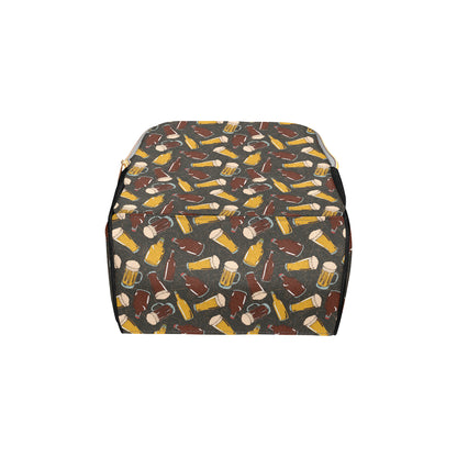 Beer Pattern Print Design 03 Diaper Bag Backpack