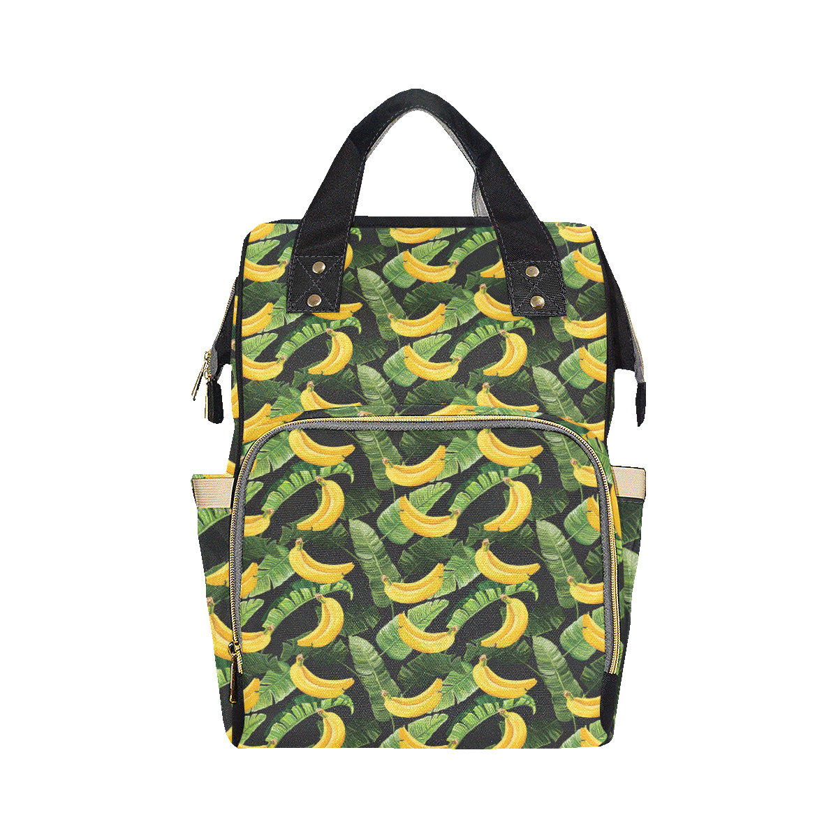 Banana Pattern Print Design BA01 Diaper Bag Backpack