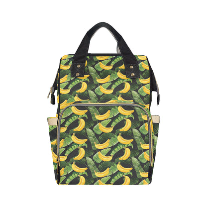 Banana Pattern Print Design BA01 Diaper Bag Backpack