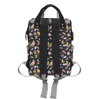 Birds Pattern Print Design 02 Diaper Bag Backpack