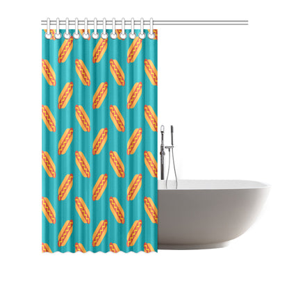 Hot Dog Pattern Print Design 03 Shower Curtain