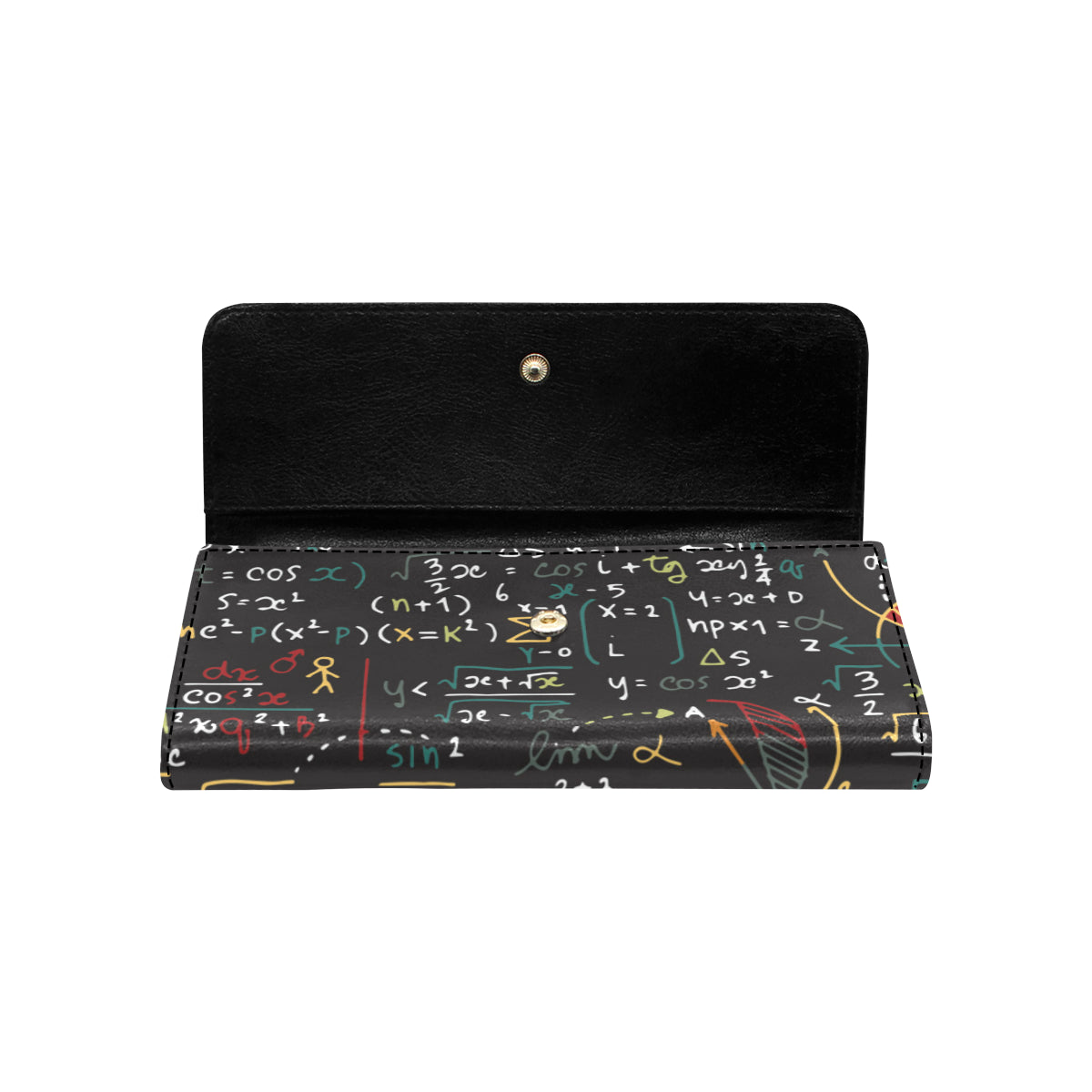 Math Pattern Print Design 04 Women's Trifold Wallet