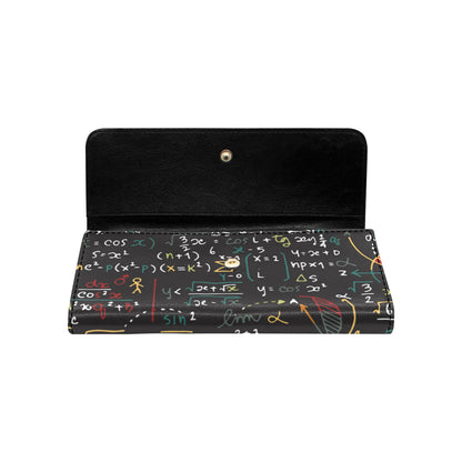 Math Pattern Print Design 04 Women's Trifold Wallet