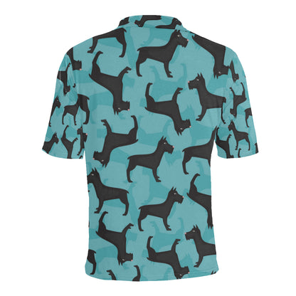 Schnauzers Pattern Print Design A01 Men Polo Shirt