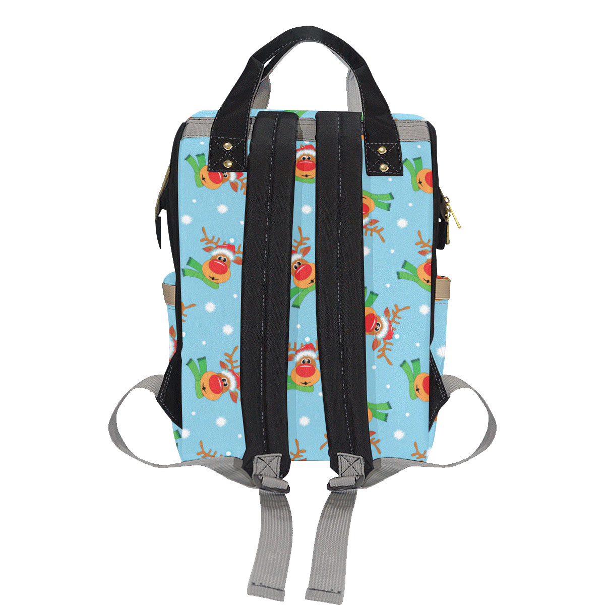 Reindeer cute Pattern Print Design 02 Diaper Bag Backpack