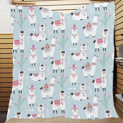 Llama Pattern Print Design 04 Premium Quilt