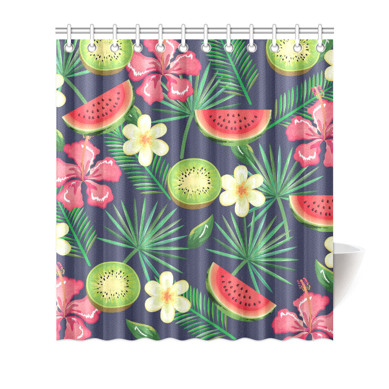 Tropical Fruits Pattern Print Design TF05 Shower Curtain
