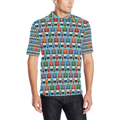 Nutcracker Pattern Print Design A02 Men Polo Shirt