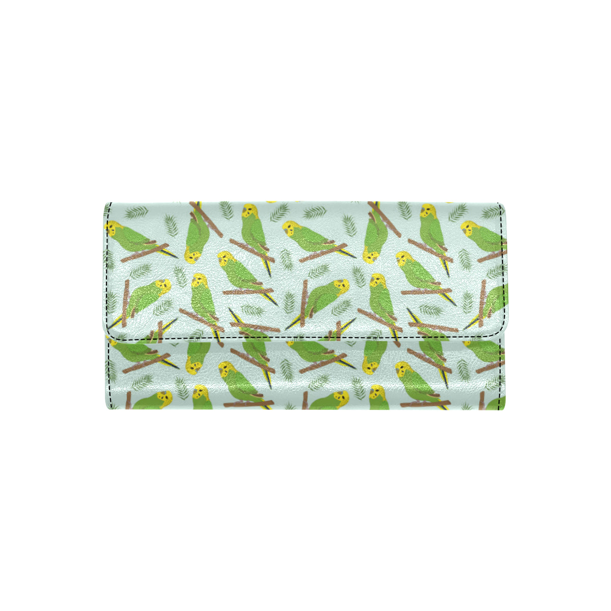 Budgerigar Pattern Print Design 04 Women's Trifold Wallet