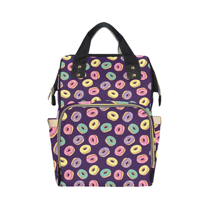 Donut Pattern Print Design DN08 Diaper Bag Backpack