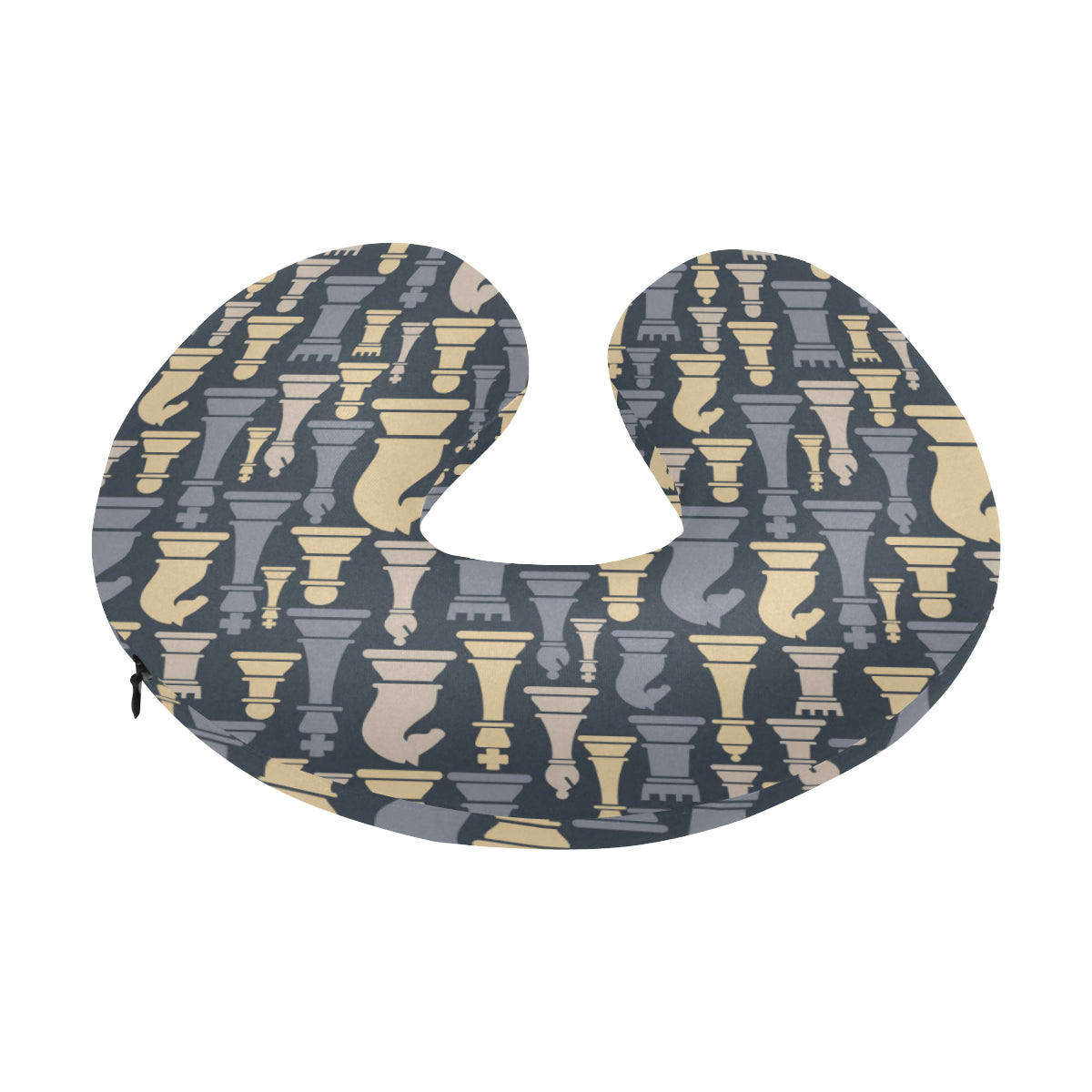 Chess Pattern Print Design 04 U-Shaped Travel Neck Pillow