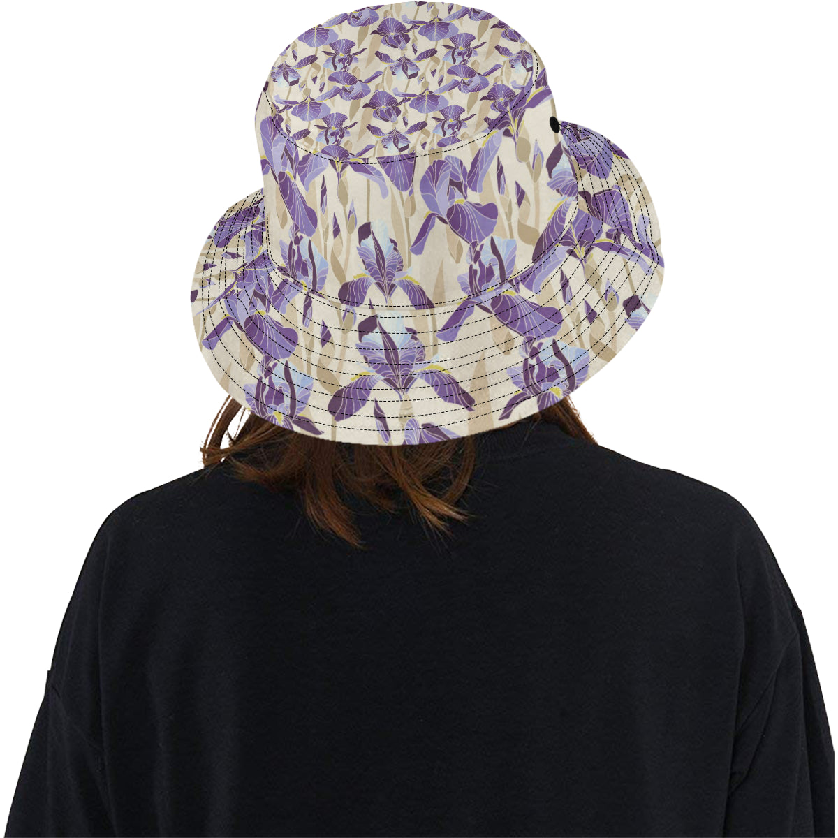 Iris Pattern Print Design IR02 Unisex Bucket Hat