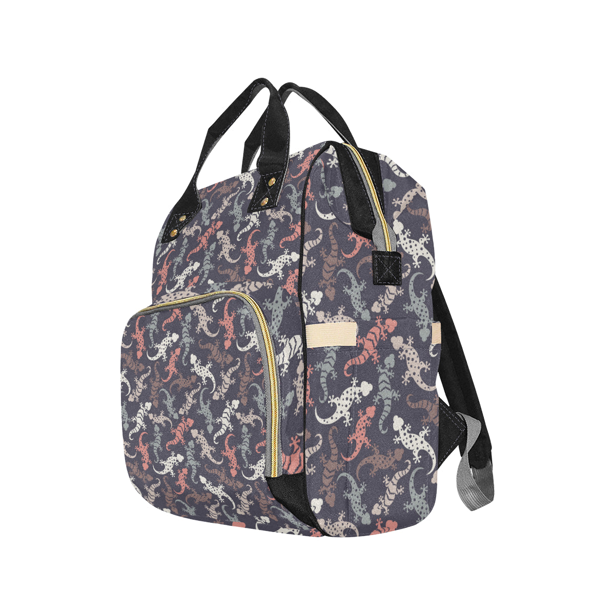 Gecko Pattern Print Design 02 Diaper Bag Backpack