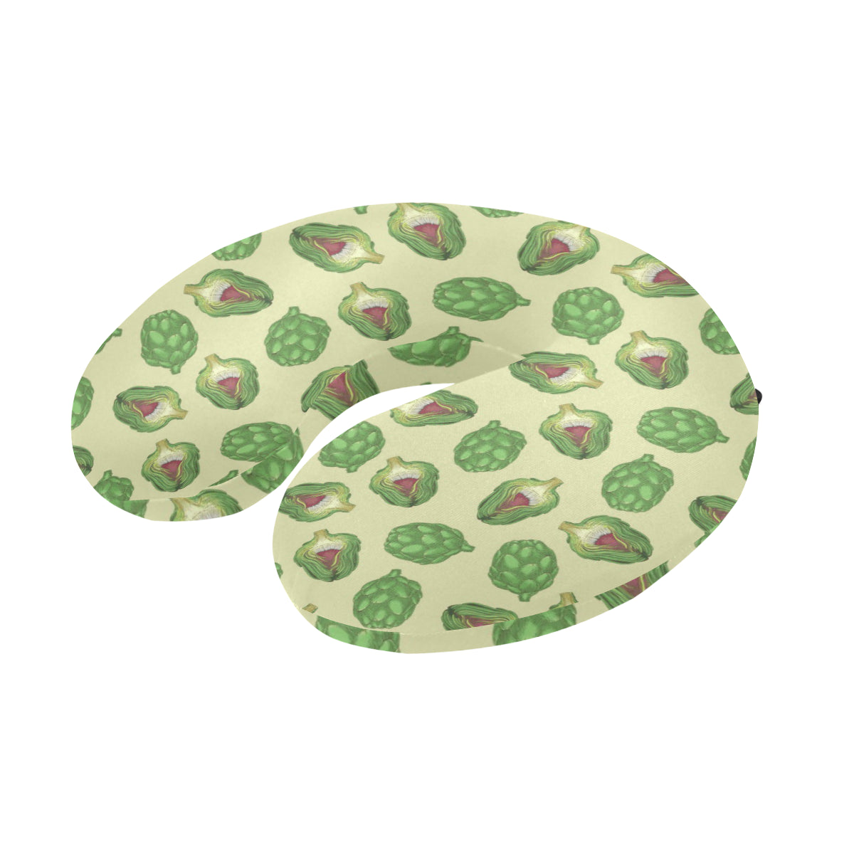 Artichoke Pattern Print Design 03 U-Shaped Travel Neck Pillow