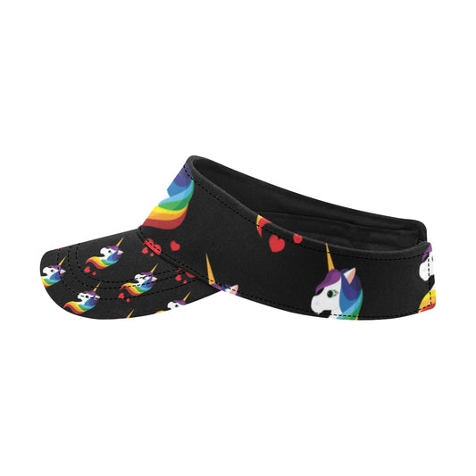 Rainbow Unicorn Pattern Print Design A03 Unisex Sun Visor