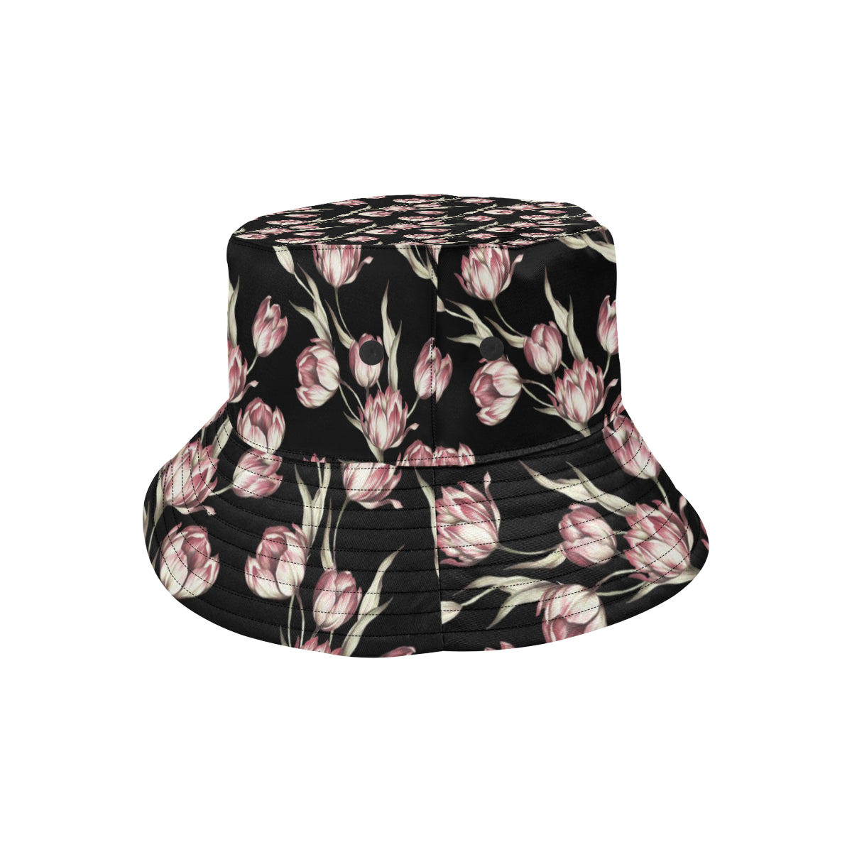 Tulip Pink Pattern Print Design TP02 Unisex Bucket Hat