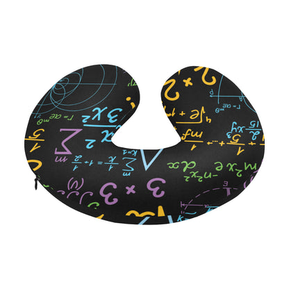 Math Pattern Print Design 03 U-Shaped Travel Neck Pillow